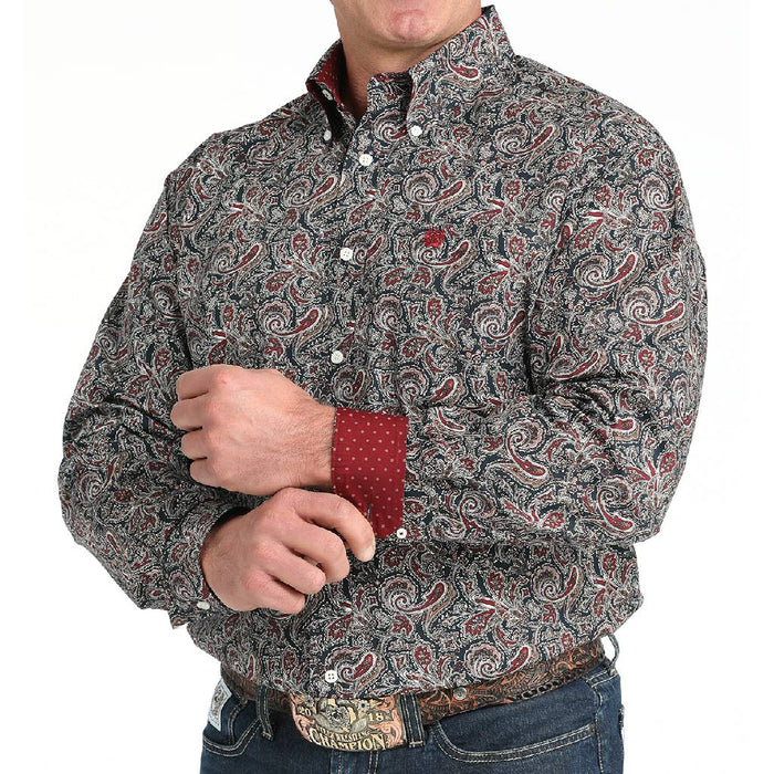 Cinch Men's Paisley Navy Shirt MEN - Clothing - Shirts - Long Sleeve Cinch