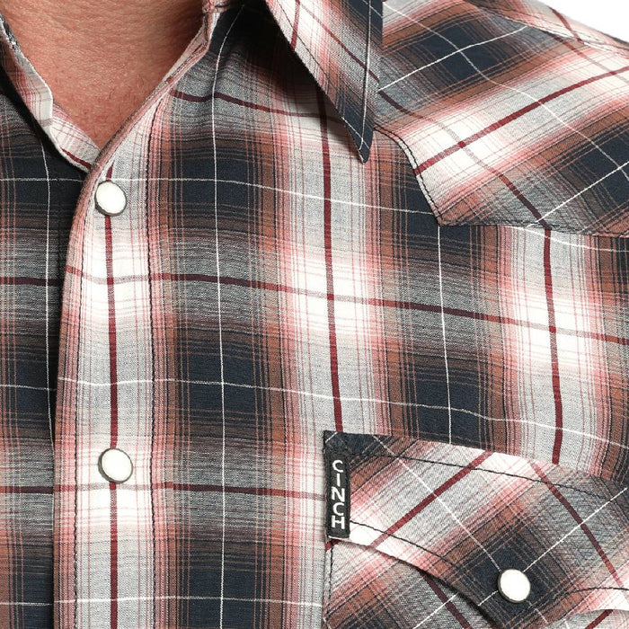 Cinch Men's Modern Fit Plaid Pearl Snap Shirt