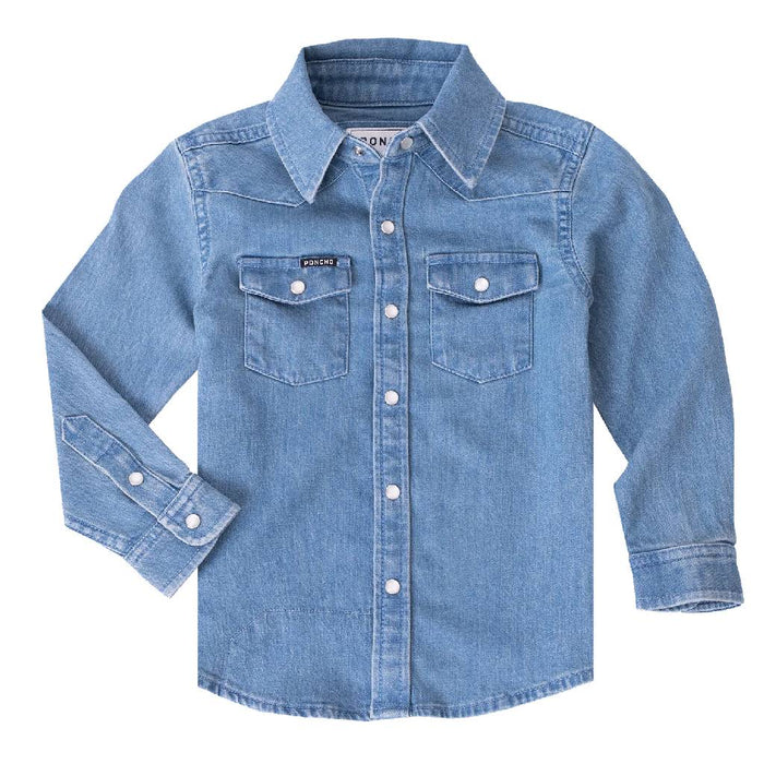 Poncho Boy's Western Denim Shirt
