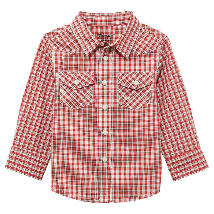 Wrangler Boy's Shirt Red Plaid