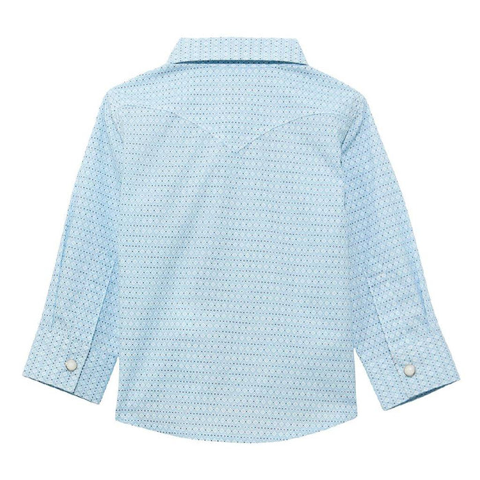 Wrangler Boy's Geo Light Blue Shirt