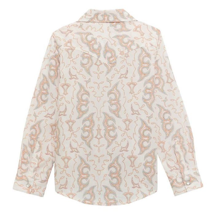 Wrangler Girl's Boot Stitch Pink/White Top