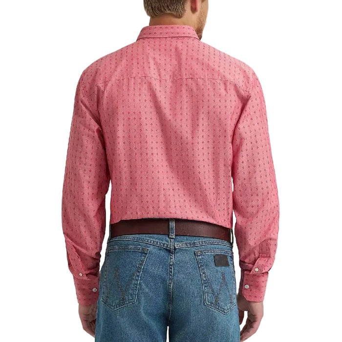 Wrangler Men's Cody Johnson Diamond Red Button Down Shirt MEN - Clothing - Shirts - Long Sleeve Wrangler