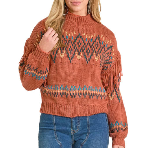 Rock & Roll Denim Women's Mock Neck Sweater WOMEN - Clothing - Sweaters & Cardigans Panhandle