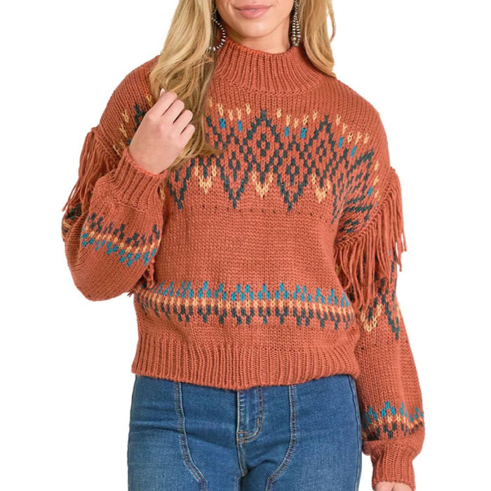 Rock & Roll Denim Women's Mock Neck Sweater WOMEN - Clothing - Sweaters & Cardigans Panhandle