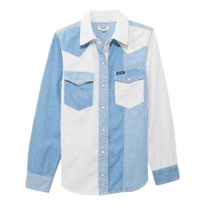 Wrangler Women's Retro Americana Denim/White Snap Shirt