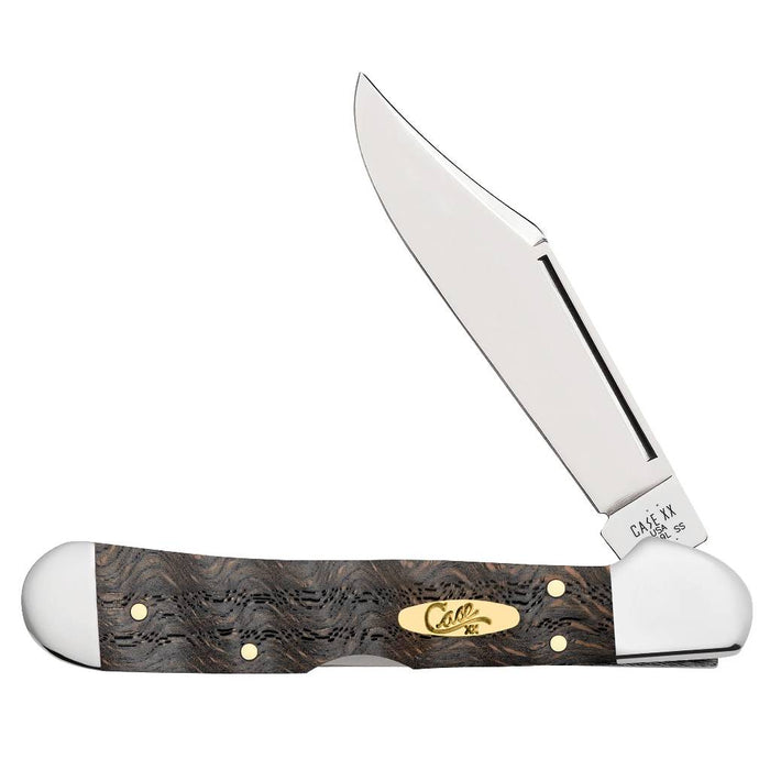 Case Black Curly Oak Smooth Mini Copperlock Knives W.R. Case