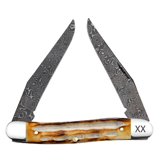 Case Muskrat Burnt Natural Bone Deep Canyon Jig Knives W.R. Case