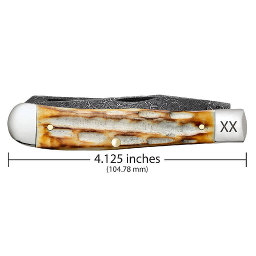 Case Trapper Burnt Natural Bone Deep Canyon Jig Knives W.R. Case