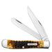 Case Trapper - Burnt Amber Bone - Tested XX Dogbone Shield Knives W.R. Case