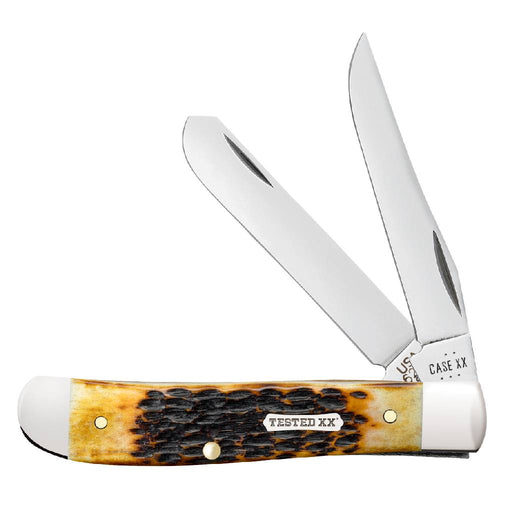 Case Mini Trapper - Burnt Amber Bone - Tested XX Dogbone Shield Knives W.R. Case