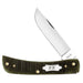Case Sod Buster Jr - Olive Green Bone - Sawcut Jig Knives W.R. Case