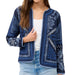 Johnny Was Blue Night Lorem Gauze Jacket WOMEN - Clothing - Outerwear - Jackets Johnny Was Collection