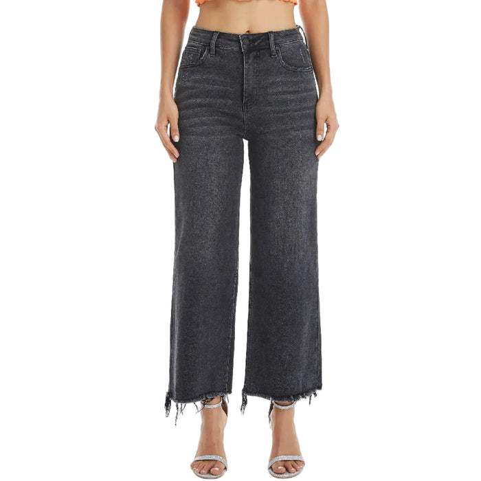 Bayeas High Rise Wide Ankle Jean WOMEN - Clothing - Jeans Bayeas