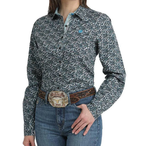 Cinch Women's Paisley Blue Shirt WOMEN - Clothing - Tops - Long Sleeved Cinch