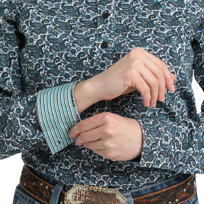 Cinch Women's Paisley Blue Shirt WOMEN - Clothing - Tops - Long Sleeved Cinch