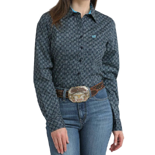 Cinch Women's Geo Navy Shirt WOMEN - Clothing - Tops - Long Sleeved Cinch