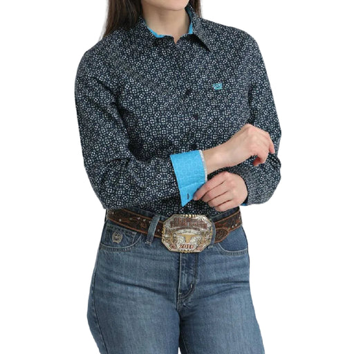 Cinch Women's Geo Navy Shirt WOMEN - Clothing - Tops - Long Sleeved Cinch