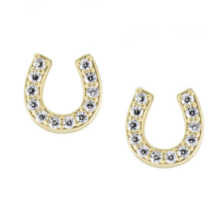 Lucky Gold Stud Earrings