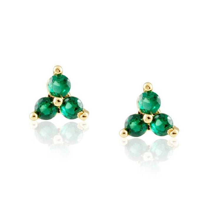 Kira Emerald Stud Earrings