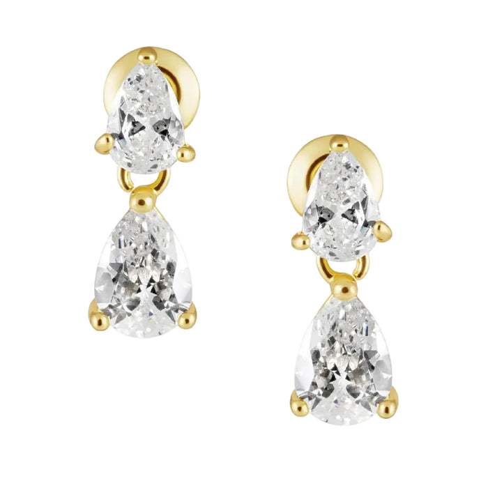 Michelle Teardrop Gold Stud Earrings