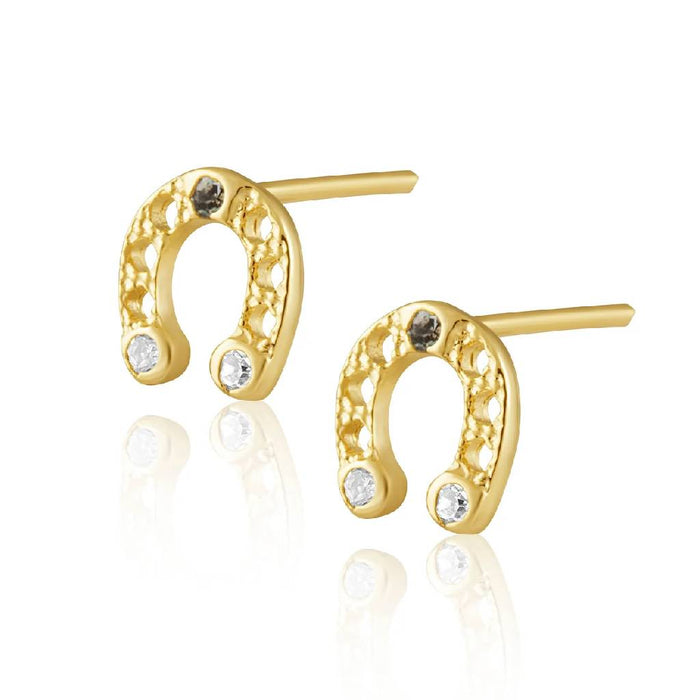 Horse Shoe Stud Earrings