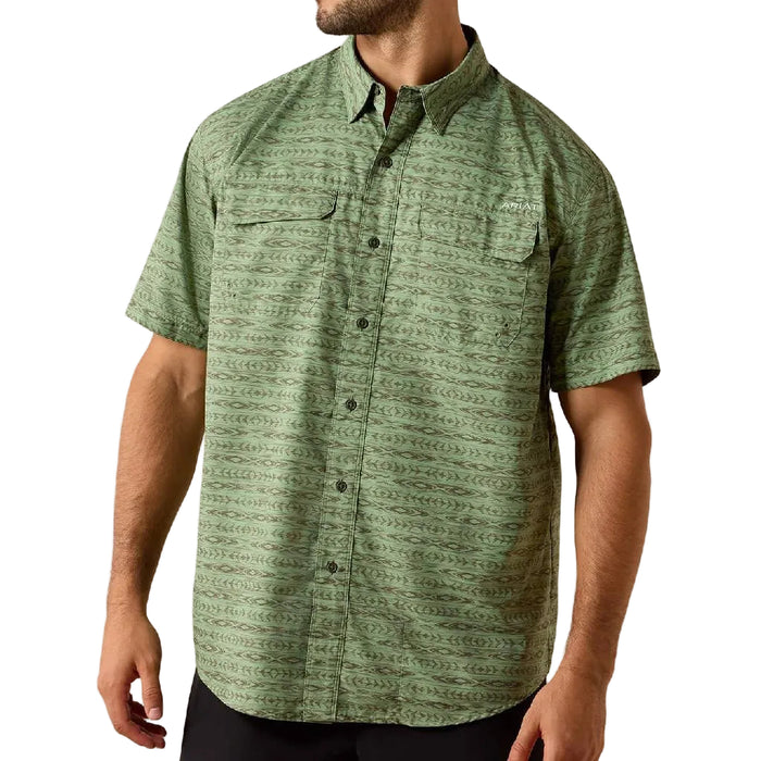 Ariat Men's VentTek Green Printed Outbound Button Down Shirt