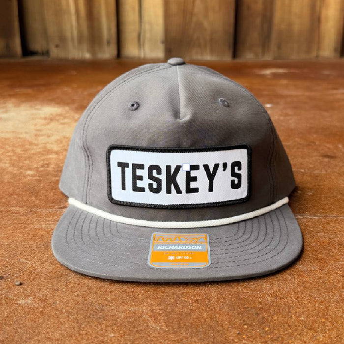 Teskey's Patch Rope Cap - Charcoal/White