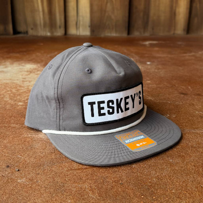Teskey's Patch Rope Cap - Charcoal/White