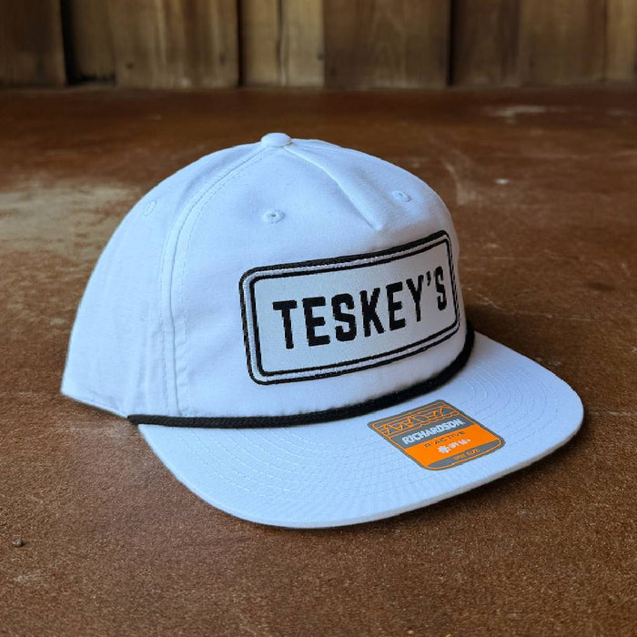 Teskey's Simple Patch Rope Cap - White/Black