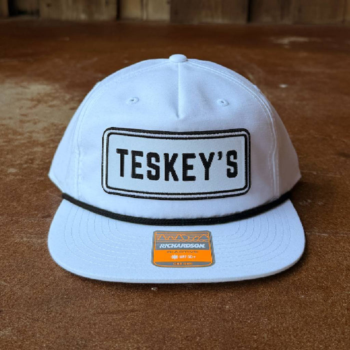 Teskey's Simple Patch Rope Cap - White/Black