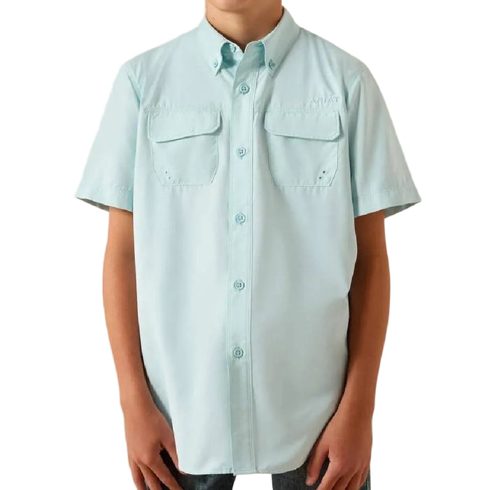 Ariat Boy's VentTek Outbound Blue Glow Button Down Shirt