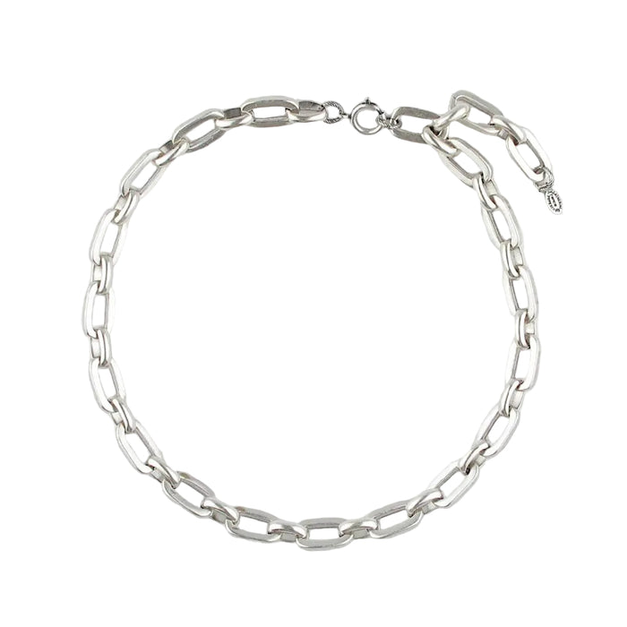 Rectangular Silver Link Necklace WOMEN - Accessories - Jewelry - Necklaces La Vie Parisienne