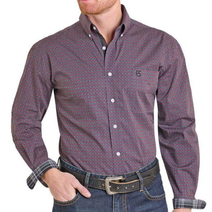 Panhandle Slim Men's Geo Print Button Down Shirt