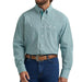 Wrangler Men's George Strait Geo Teal Button Down Shirt MEN - Clothing - Shirts - Long Sleeve Wrangler
