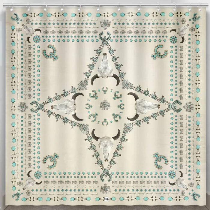 Fringe Scarves Squash Blossomed Shower Curtain