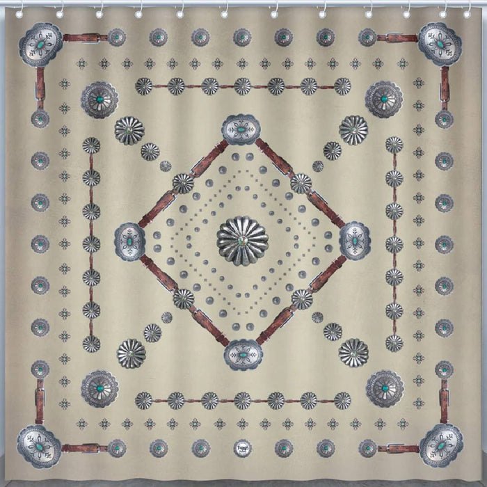 Fringe Scarves Flagstaff Tan Shower Curtain