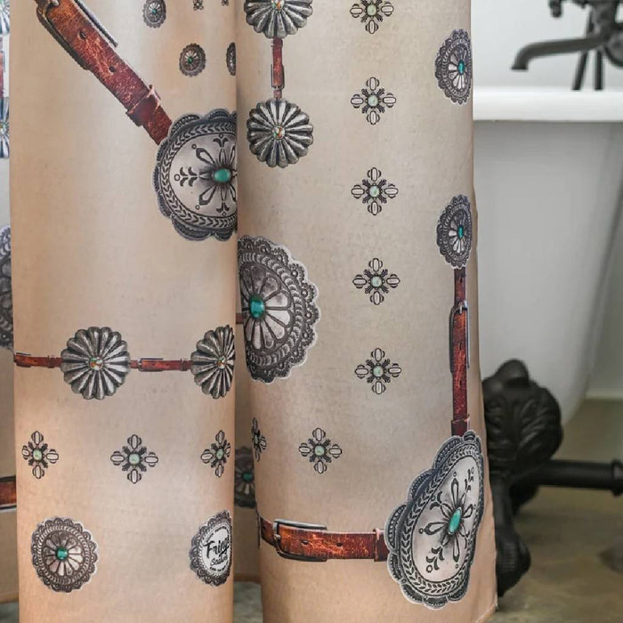 Fringe Scarves Flagstaff Tan Shower Curtain