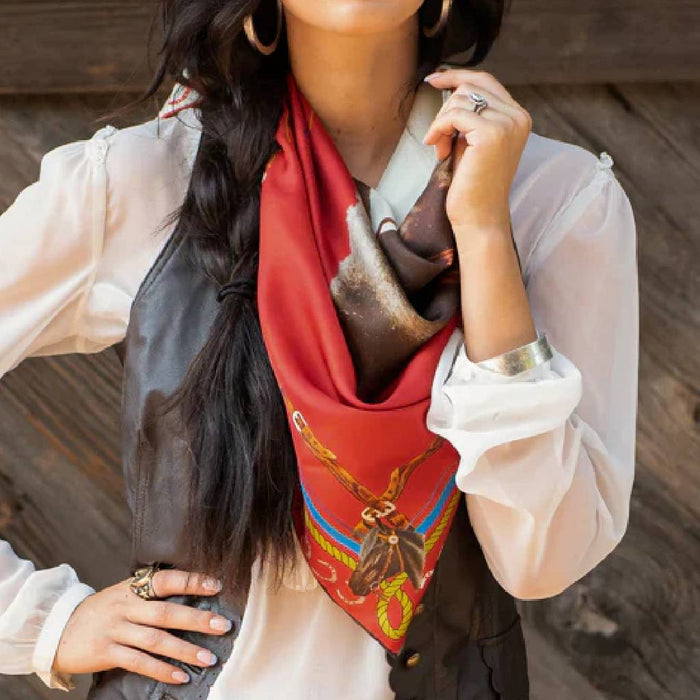 Fringe Scarves The Derby Red Long Tall Wild Rag