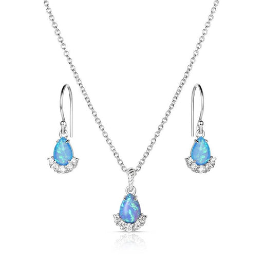 Montana Silversmiths Blue Opal Flare Jewelry Set WOMEN - Accessories - Jewelry - Jewelry Sets Montana Silversmiths