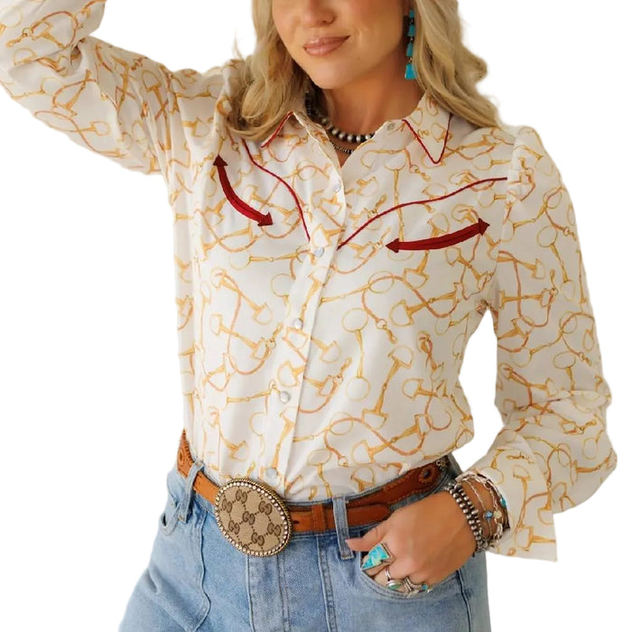 Howdy Hanny Equestrian Bit Snap Shirt WOMEN - Clothing - Tops - Long Sleeved Howdy Hanny