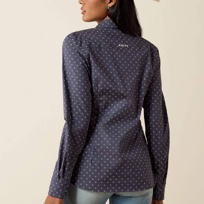 Ariat Women's Kirby Ombre Blue Horseshoe Button Down Shirt WOMEN - Clothing - Tops - Long Sleeved Ariat Clothing