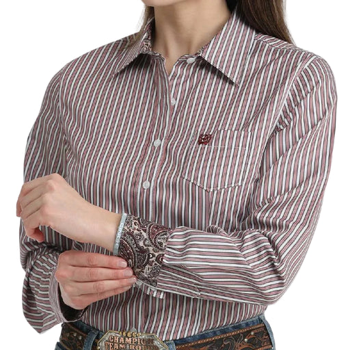 Cinch Women's Stripe Button Down Shirt WOMEN - Clothing - Tops - Long Sleeved Cinch