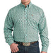 Cinch Men's Turquoise Geo Print Button Down Shirt MEN - Clothing - Shirts - Long Sleeve Cinch