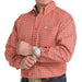 Cinch Men's Red Geo Print Button Down Shirt MEN - Clothing - Shirts - Long Sleeve Cinch