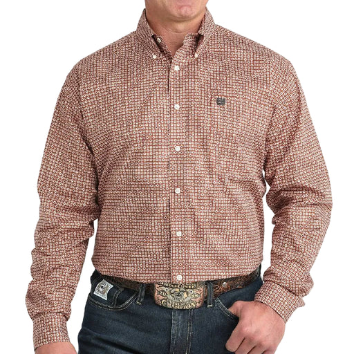 Cinch Men's Geo Flower Print Button Down Shirt MEN - Clothing - Shirts - Long Sleeve Cinch