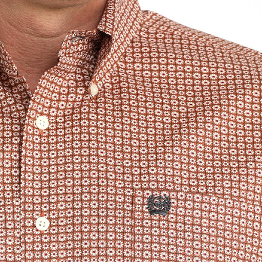 Cinch Men's Geo Flower Print Button Down Shirt MEN - Clothing - Shirts - Long Sleeve Cinch