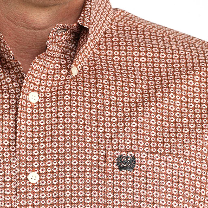 Cinch Men's Geo Flower Print Button Down Shirt MEN - Clothing - Shirts - Long Sleeve Cinch