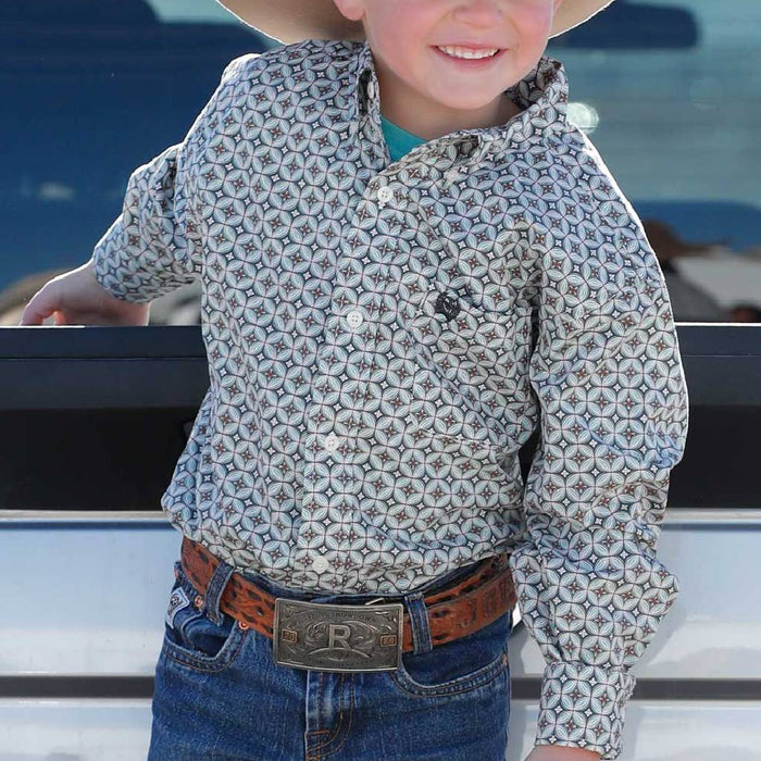 Cinch Boy's Geo Print Button Down Shirt KIDS - Boys - Clothing - Shirts - Long Sleeve Shirts Cinch