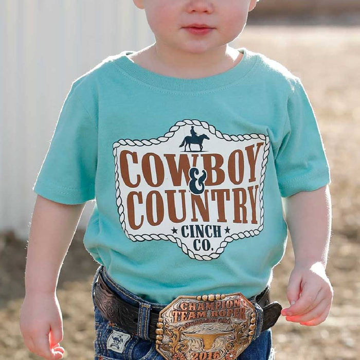 Cinch Toddler Boy's Turquoise Cowboy Country Tee KIDS - Boys - Clothing - T-Shirts & Tank Tops Cinch